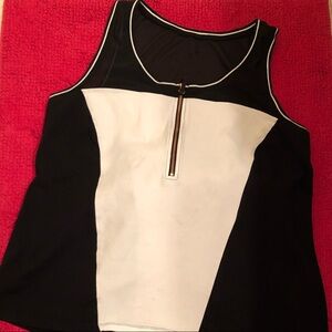 Lane Bryant Black & White mesh  LIVI tank top